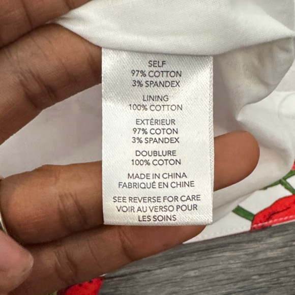 NWT MILLY Nia Peony A-Line Midi Dress size 10 red and white - Picture 9 of 13